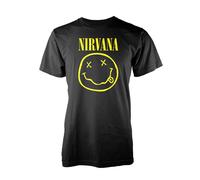 NIRVANA - SMILEY LOGO BLACK T-Shirt Small (Importación USA)