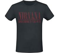 Nirvana Something In The Way Hombre Camiseta Negro XXL 100% algodón Regular