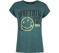Nirvana Something In The Way Mujer Camiseta Azul S 100% algodón Vorne Bedruckt Regular