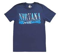 Nirvana T Shirt Nevermind Band Logo Nuevo Oficial De Los Hombres Navy Azul Size XL