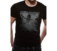 Nirvana - T-Shirt (Unisex-L) Vintage Nevermind (Black)