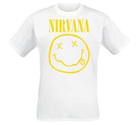 Nirvana - T-Shirt # Xl Unisex White # Yellow Smiley