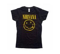 NIRVANA Yellow Smiley Camiseta Licencia oficial Chica RockOff NIRVTS04LB