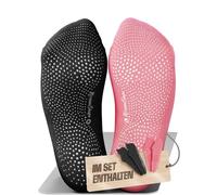 NirvanaShape Calcetines Yoga & Pilates: calcetines antideslizantes para yoga con tacos ABS para mujer y hombre; calcetines antideslizantes de algodón cómodos [certificados por ÖKO TEX].