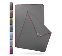 NirvanaShape Toalla de Yoga Antideslizante | Toalla de Hot Yoga con Botones Antideslizantes | Toalla de Yoga higiénica de Microfibra [ 185 x 63 cm ]