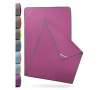 NirvanaShape Toalla de Yoga Antideslizante | Toalla de Hot Yoga con Botones Antideslizantes | Toalla de Yoga higiénica de Microfibra [ 185 x 63 cm ]