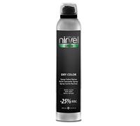 Nirvel Cosmetics - Spray de color seco Green - Cubre raíces Negro - 300 ml