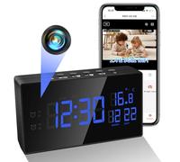 Nisanmoon Cámara Espía WiFi 2.4/5G, HD 1080P Cámara Oculta, Reloj Despertador Mini Cámara WiFi, Cámara Oculta con Visión Nocturna y Detección de Movimiento para App Vista Remota