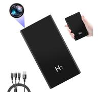 Nisanmoon Cámara Oculta Powerbank Mini Cámara Espía HD 1080P, 5000mAh Power Bank Espía Cámara Oculta Apoyo Tomar Foto/Vídeo, Visión Nocturna y Grabación en Bucle, Incluye 3 en 1 Cable USB