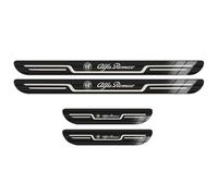 NISANNI 4 Piezas Protectores de Umbral de Puerta para Alfa Romeo Giulia GTA 2020 2021 2022 2023 2024 2025, Bienvenidos Pedal Cinta Umbral Protector Arañazos Pedal Accesorios