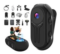 Nisanuki Camara Deportiva 1080P HD, Mini Cámara Video Acción 120° Cámara Casco Moto Bicicleta Videocámara con Pantalla Visión Nocturna, Montaje Magnético Varios Accesorios para Deportes y Actividades