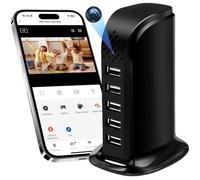 Nisanuki Cámara Espía WiFi, 5G Mini Cámara Oculta Inalámbrica, Micro Cámaras Espias USB Cargador 1080P HD Cámara de Vigilancia Interior Detección de Movimiento Tuyasmart App
