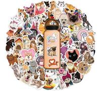 NISEALYT 150 calcomanías de gato y perro para niños, impermeables, paquete de calcomanías de animales para botella de agua, laptop, teléfono, álbum de recortes, calcomanías de vinilo para gatitos y