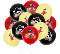 NISENTIA 12 globos piratas, decoración de cumpleaños infantil, globos de látex, diseño de barco pirata, decoración para fiestas infantiles, cumpleaños piratas, globos para decoración de fiesta de