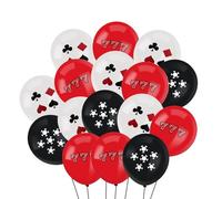 NISENTIA 18 globos decorativos para casino, globos decorativos de Las Vegas, globos de helio, decoración de póquer, globos de látex para decoración de casino, fiestas, fiestas de cumpleaños