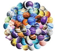 NISENTIA Juego de 100 pegatinas de vinilo con diseño de planetas, pegatinas decorativas para el espacio, resistentes al agua, para frigorífico, bicicleta, ordenador, monopatín, etc