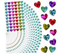 NISENTIA Pegatinas de corazón con purpurina, 1200 unidades, autoadhesivas, coloridas, con forma de corazón, pequeñas para bodas, libro de visitas, bolsa de regalo, manualidades, álbumes de recortes