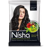 Nisha - Tinte de henna en polvo para cabello de color natural (10 g, 10 unidades)