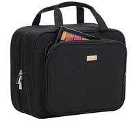 NISHEL Neceser de Gran tamaño para Mujer, Organizador de artículos Esenciales de Viaje, Estuche de Maquillaje Colgante para Accesorios, cosméticos, artículos de tocador, Black, Style 1, Elegante