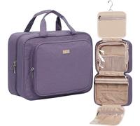 NISHEL Neceser de Gran tamaño para Mujer, Organizador de artículos Esenciales de Viaje, Estuche de Maquillaje Colgante para Accesorios, cosméticos, artículos de tocador, Purple, Front Pocket, Diseño