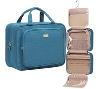 NISHEL Neceser de Viaje para Mujer, Gran Capacidad, Organizador de artículos Esenciales de Maquillaje, Estuche Colgante para Accesorios, cosméticos, Color Azul Lago