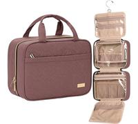 NISHEL Neceser de Viaje para Mujer, Organizador portátil Colgante para champú, acondicionador, Juego de Pinceles de tamaño Completo y Accesorios de Viaje, Rosado de Palisandro, Medium