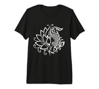 Nishikigoi - Pez Floral Medio Loto Tribal Blanco Ornamental Camiseta Premium