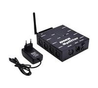 Nishiyuenyi 1 Pieza Amplificador Distribuidor DMX512 con Ocho Puertos Aislados Tecnología Óptica Receptor Inalámbrico Interno y Estructura de Aluminio Adecuado