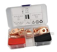 Nishiyuenyi 15 Piezas Terminales de Batería Conector Anillo Ojales de Cable Crimpado Tubo Termorretráctil Anillo Cerrado Metal para Fijación de Conductor, AWG2 5 16
