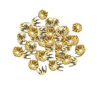 Nishiyuenyi 50 Piezas Remaches Pumpkin Claw Cabezas Cobre Apropiadas para Customizar Ropa Bolsos Cinturón Zapatos, Oro, Individual