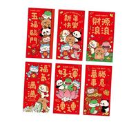 Nishiyuenyi 6 Sobres Rojos para El año Chino 2025, Diseño de Serpiente, Hongbao para Celebraciones