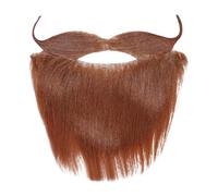 Nishiyuenyi Bigote de Disfraz Realista con Barba Falsa para Festivales, Accesorios para Adultos y, MarrÓn