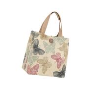 Nishiyuenyi Bolsa de Almuerzo Tote Multifuncional de Lona Utilizada como Bolso de Mano Bolso de Compras y Bolsa Diaria Adecuada para Oficina Viajes Actividades, Mariposa, Individual