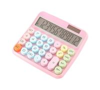 Nishiyuenyi Calculadora de Escritorio Portátil de Teclas con Pantalla Inclinada Y Material Resistente Adecuada para Oficina Tareas Escolares Finanzas, Rosa