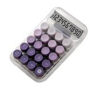Nishiyuenyi Calculadora Mecánica con Teclado Mecánico Y Pantalla Diseño Transparente Y Base Antideslizante de PP Cómoda para Cálculos Diarios Adecuada para Ne, Violeta