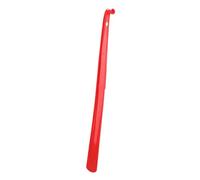 Nishiyuenyi Calzador Extra Largo con Mango Cómodo Auxiliar de Zapatos Ayudante Portátil para Calzado Cuchara Resistente con Orificio Material PP Liso Adecuado Par, Rojo