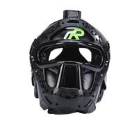 Nishiyuenyi Casco de Boxeo, Cubierta Facial, Equipo Protector, protección Facial Completa para Kickboxing Sparring, Negro Negro M