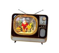 Nishiyuenyi Christmas Snow Linterna de Nieve Caja Musical USB Lámpara Decorativa TV Navidad con Brillo Giratorio Adecuada para Fiesta Regalo Decoración de, Gran Ciervo de Santa