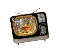 Nishiyuenyi Christmas Snow Linterna de Nieve Caja Musical USB Lámpara Decorativa TV Navidad con Brillo Giratorio Adecuada para Fiesta Regalo Decoración de, Pequeño Ciervo de Santa