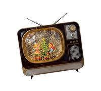 Nishiyuenyi Christmas Snow Linterna de Nieve Caja Musical USB Lámpara Decorativa TV Navidad con Brillo Giratorio Adecuada para Fiesta Regalo Decoración de, Niño