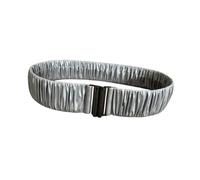 Nishiyuenyi Cinturón Elástico para Mujer con Diseño Versátil Cierre de Hebilla de Metal Banda Interna Elástica Y Tela Resistente Adecuado para Chaquetas Largas Ab, Gris-plata, 72 Cm