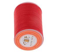 Nishiyuenyi Cordón Encerado de Poliéster para Costura Manual Hilo para Abalorios Cuerda para Encuadernar Cuero Herramienta para Confección de Joyería Material Res, Rojo, Individual