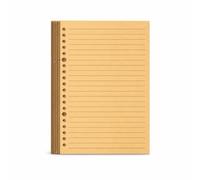 Nishiyuenyi Cuarno Anillas, Libreta Recargable, Cubierta PU impermeable, para diario, notas, resistente a pliegues, 50-100 páginas, para el Hogar
