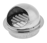 Nishiyuenyi Cubierta de Rejilla de Conductos de Ventilación de Aire de Pared Redonda Gruesa de Acero Inoxidable, Plata 120mm, tal como se describe