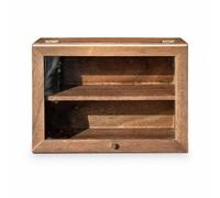 Nishiyuenyi Elementos para Casa Muñecas y Escenarios Miniatura, Muebles en Miniatura Panaría y Comida en Miniatura, para Adultos, Vitrina de Nogal Negro Grande, 11.8cm x 5.1cm x 7.8cm