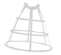 Nishiyuenyi Enagua Jaula Falda Can Can Crinolina Mujer con Estructura Firme de Poliéster Y Acero Cinturilla Ajustable Cómoda Adecuada para Boda Fiesta Cosplay Dis, Blanco, universal