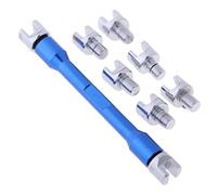 Nishiyuenyi Llave de Radios de Motocicleta Juego de Herramientas para Ajuste de Tensión de Radios y Corrección de Ruedas con Puntas Intercambiables de Acero, Azul