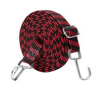 Nishiyuenyi Luggage Straps con Gancho Metálico Y Banda Plana Elástica de Nylon Cuerda Resistente Ajustable para Equipaje Multipropósito para Actividades Como Bici, Rojo Negro 5m, universal