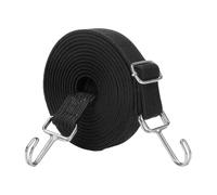 Nishiyuenyi Luggage Straps con Gancho Metálico Y Banda Plana Elástica de Nylon Cuerda Resistente Ajustable para Equipaje Multipropósito para Actividades Como Bici, Negro 5m, universal