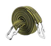 Nishiyuenyi Luggage Straps con Gancho Metálico Y Banda Plana Elástica de Nylon Cuerda Resistente Ajustable para Equipaje Multipropósito para Actividades Como Bici, Amarillo Negro 2m, universal